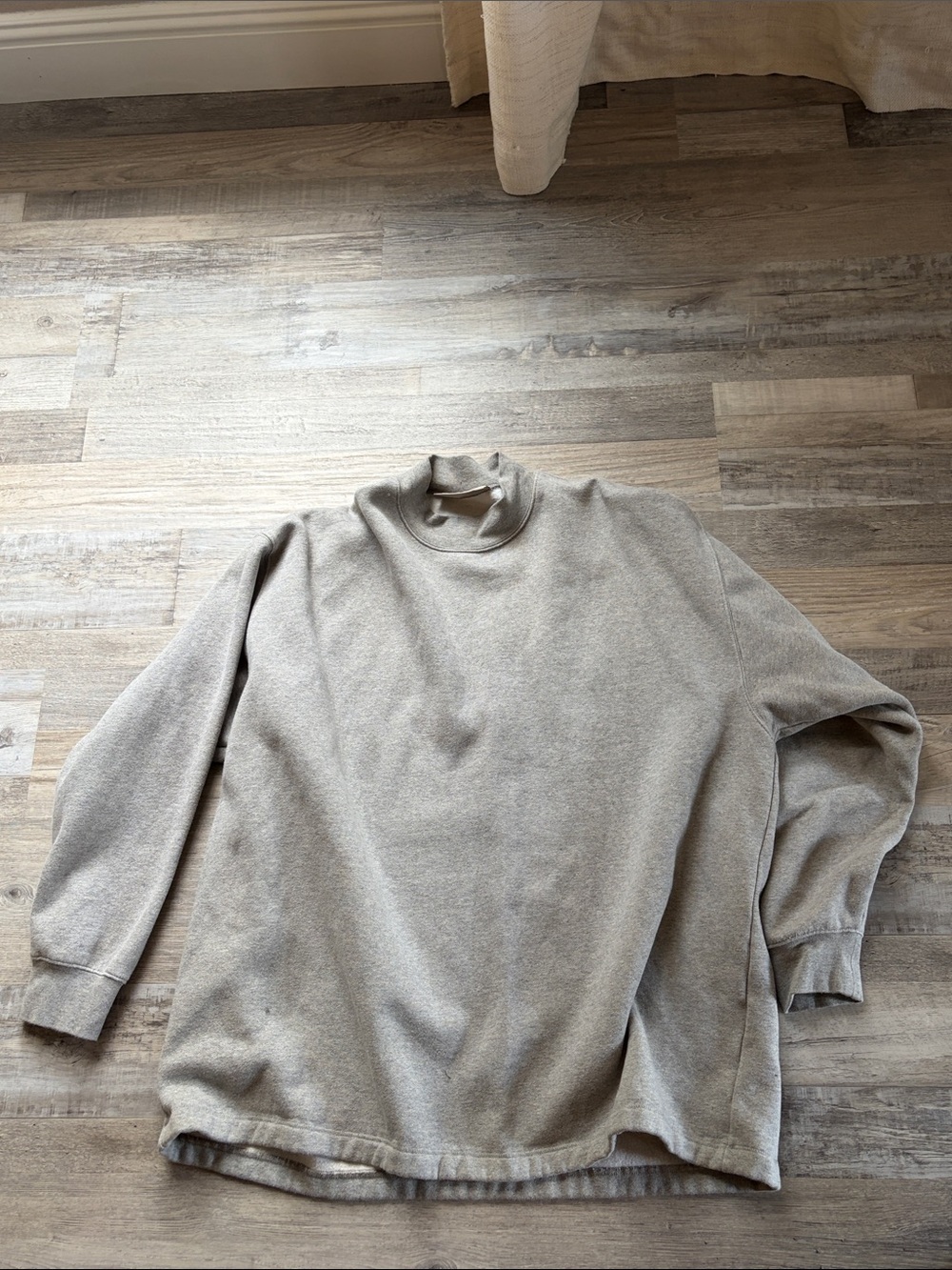 Essentials Men's Turtleneck Sweater - Light Taupe